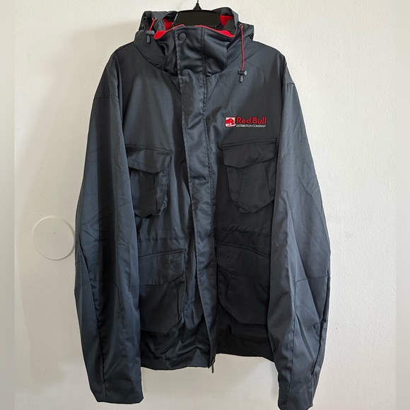 🆕 NWOT Authentic RedBull Parka Fleece Lined Windbreaker Jacket Coat